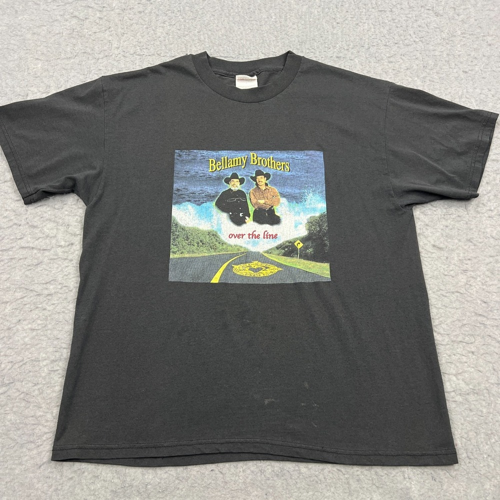 Bellamy Brothers The Endless Tour Shirt Men's Large Black Over The Line USA Made